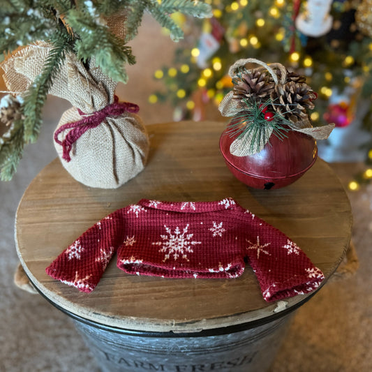 Red Snowflake Sweater ( FOR 10 INCH PLUSH ONLY)