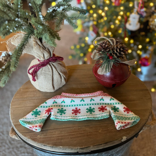 Red and Green Christmas Sweater ( FOR 10 INCH PLUSH ONLY)